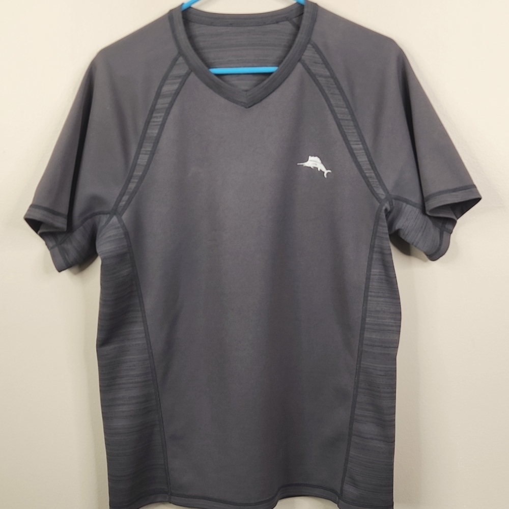Tommy Bahama Mens Short Sleeve Reversible V- Neck Logo Tee Medium